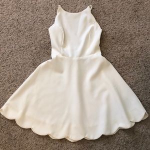 Lulu’s White Scallop Dress